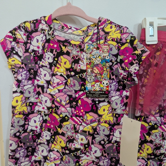 Brand New 18M Tokidoki Bambino Unicorno Print Tee & Skirted Leggings - Picture 2 of 5